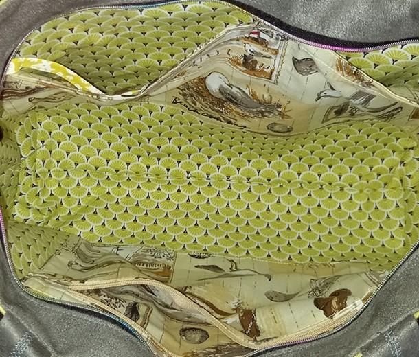 Sac à main 260418 zippé suédine anis kaki.5