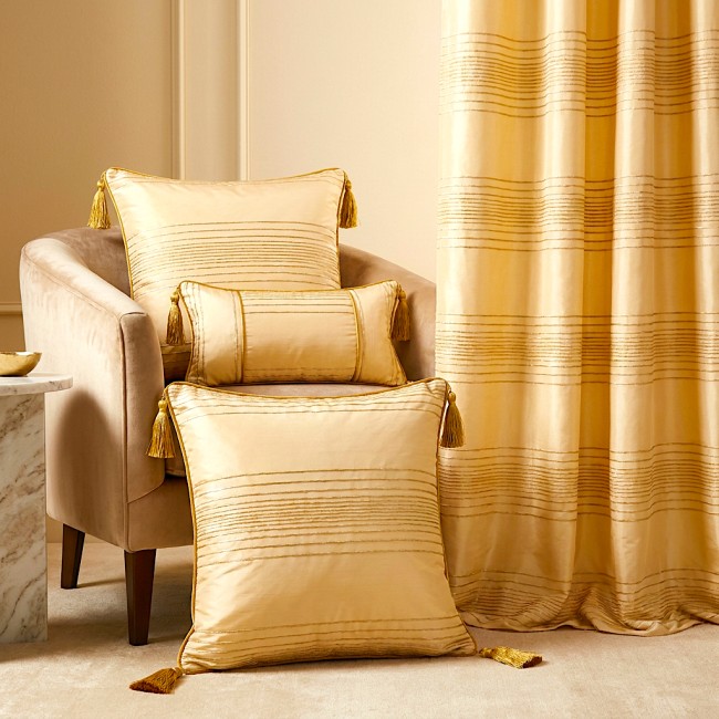 taffetas lazure jaune coussins