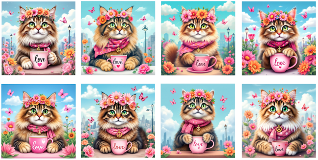 LINGETTE CHATS LOVE ROSE