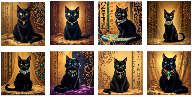 LINGETTE CHAT NOIR BIJOU EGYPTIEN