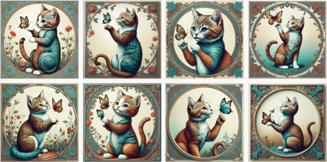 lingettes chat papillon marron turquoise