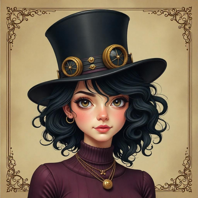 ADO STEAMPUNK MEDAILLON ROND OR FACE
