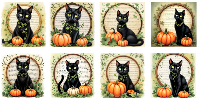 LINGETTE CHAT NOIR CITROUILLE
