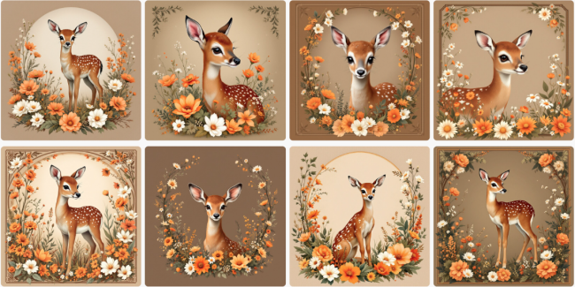 5 lingette faon automne