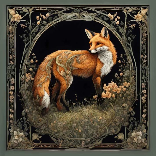 RENARD ART NOUVEAU NOIR