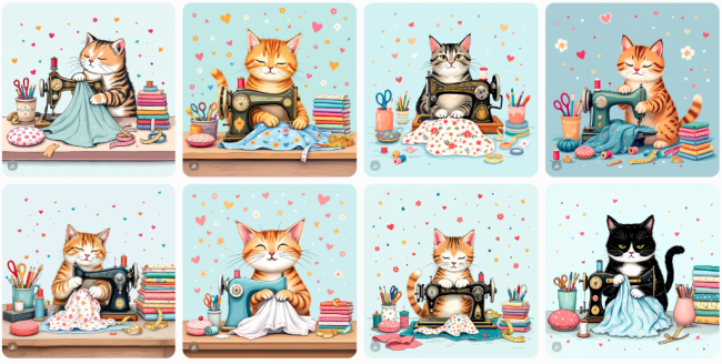 lingettes chats couture ciel