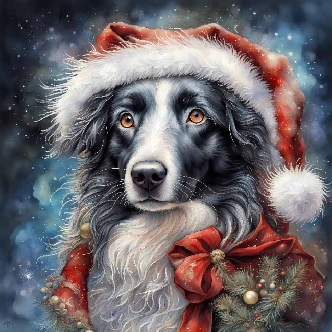 BORDER COLLIE BONNET NOEL