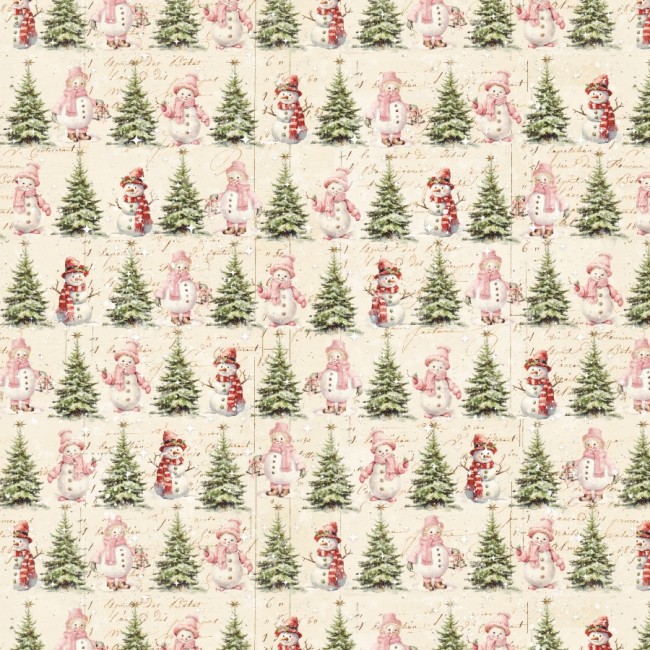 christmas magic sapins et bonhommes neige, blank
