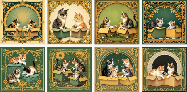 lingettes chatons cartons vert jaune