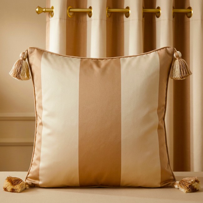 taffetas camel beige coussin ok 19CM