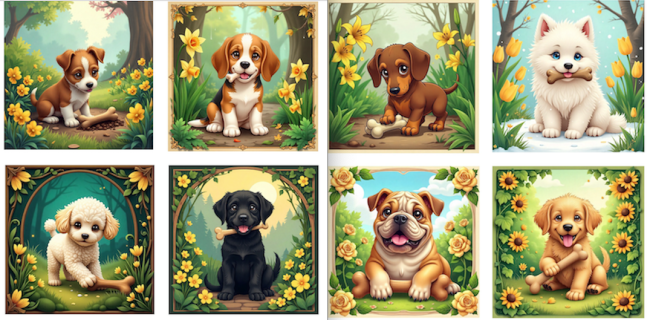 lingettes chien os cartoon