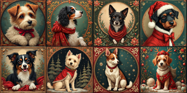 lingettes chiens noel