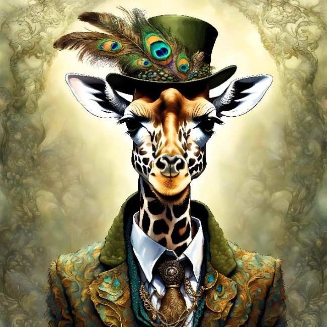 GIRAFE ARISTO PAON VERT