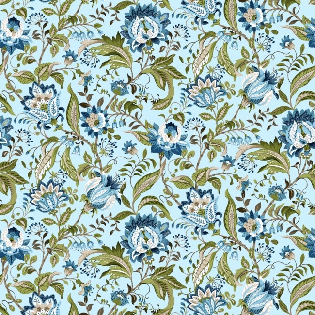 ashdown forest florals light blue