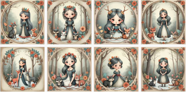 lingette princesse animaux des bois