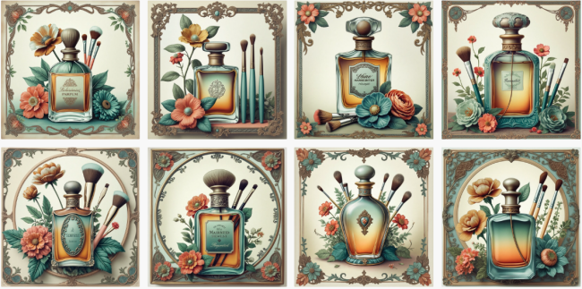 lingettes parfums et pinceaux