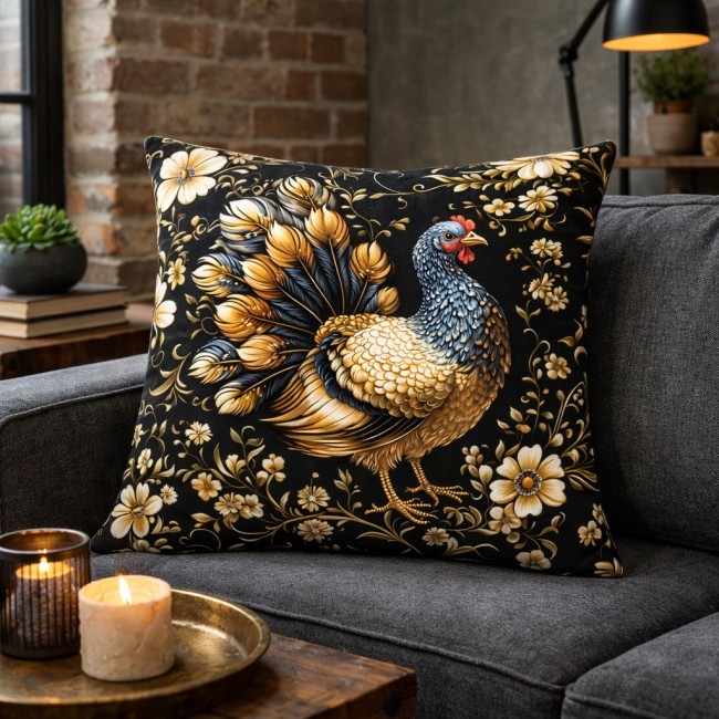 baroque dinde coussin