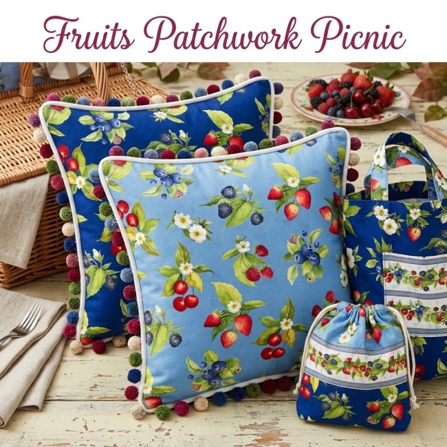 fruits patchwork picnic mail