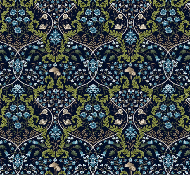 ashdown forest ogee bleu nuit studio e