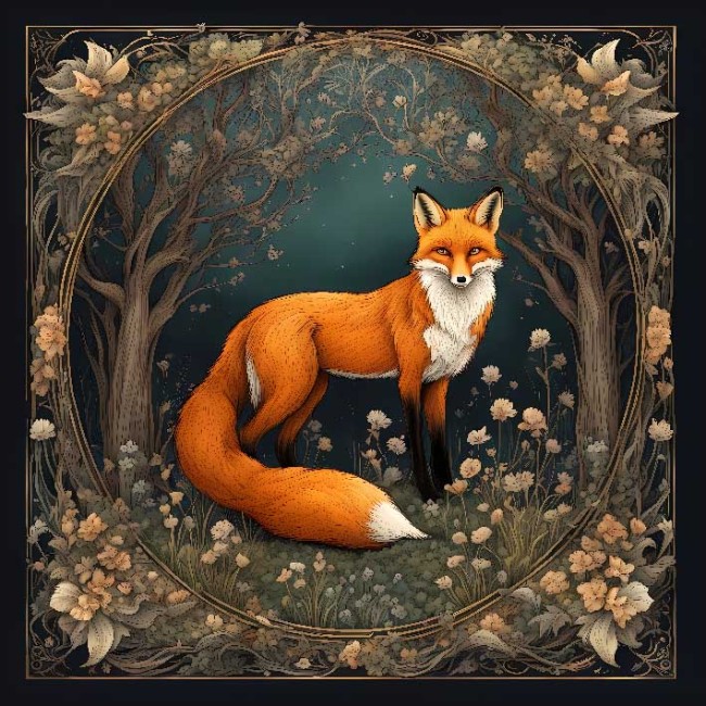 RENARD TETE FACE SOMBRE