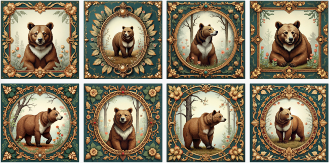 lingette ours vert sombre