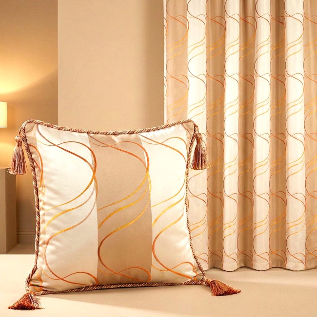 taffetas serpentins beige coussins OK 25CM