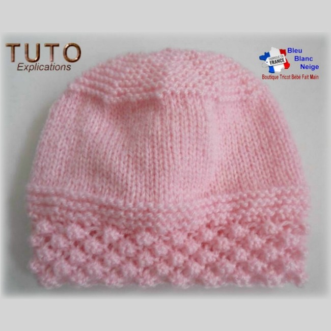 Patron bb layette bébé tuto à tricoter laine Bergère de France Modèle tricot bébé à tricoter en calinou