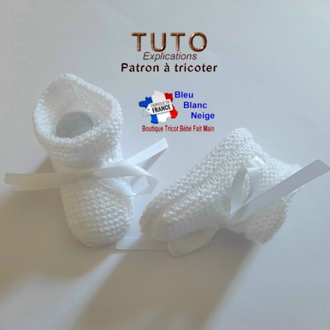 Patron tricot bébé – 1 mois - PDF - ensemble Brassière, Béguin et chaussons - modèle layette à tricoter - cadeau de naissance Patron à tricoter layette tricot bébé
