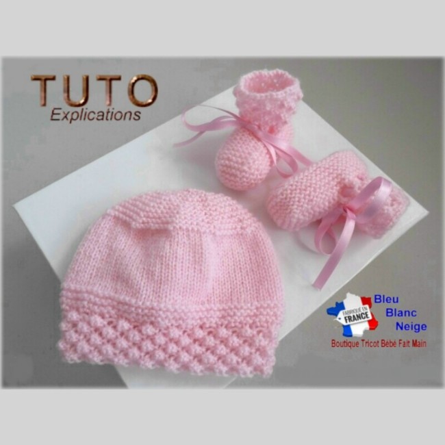 Patron bb layette bébé tuto à tricoter laine Bergère de France Modèle tricot bébé à tricoter en calinou