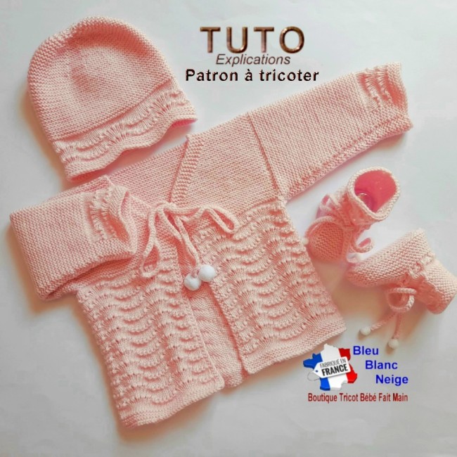 Ensemble à tricoter layette tricot bébé