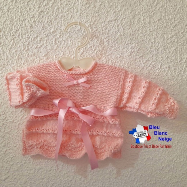 Brassière tricot bébé tricotée main