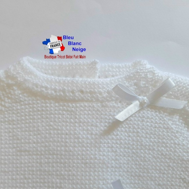 Ensemble layette bébé tricoté main 