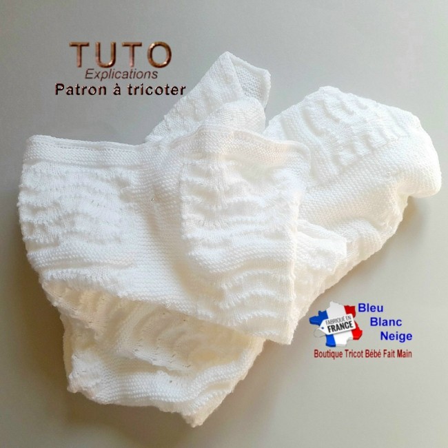 Patron tricot bébé couverture layette