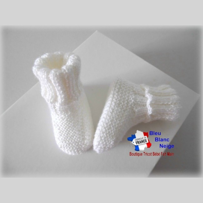 Chaussettes vêtement laine tricotés main modèle bb layette tricot bébé Chaussettes laine tricot fait main