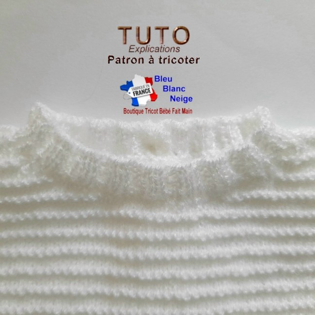 Patron tricot bébé – 3 mois - PDF - ensemble Brassière et pantalon - modèle layette à tricoter - cadeau de naissance Brassière bébé patron à tricoter