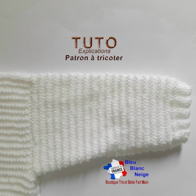 Brassière layette à tricoter