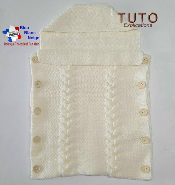 tu-225 nid ange tricot bebe patron a tricoter 01 Nid d'ange tricot bébé à tricoter