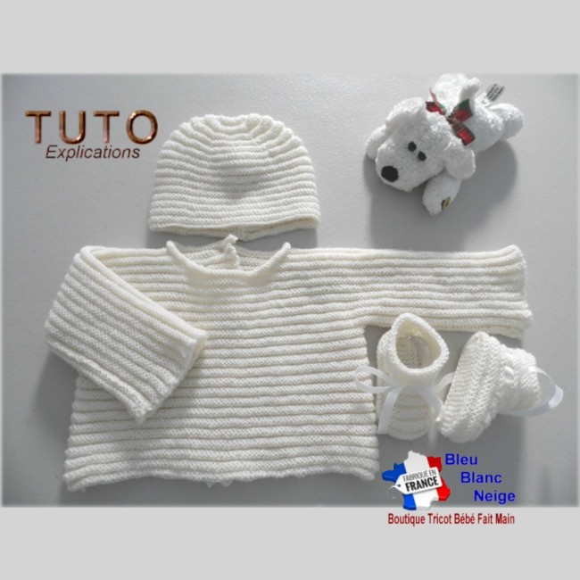 Modèle layette fiche tricot bb patron tuto bébé à tricoter en pdf Patron layette tricot à tricoter