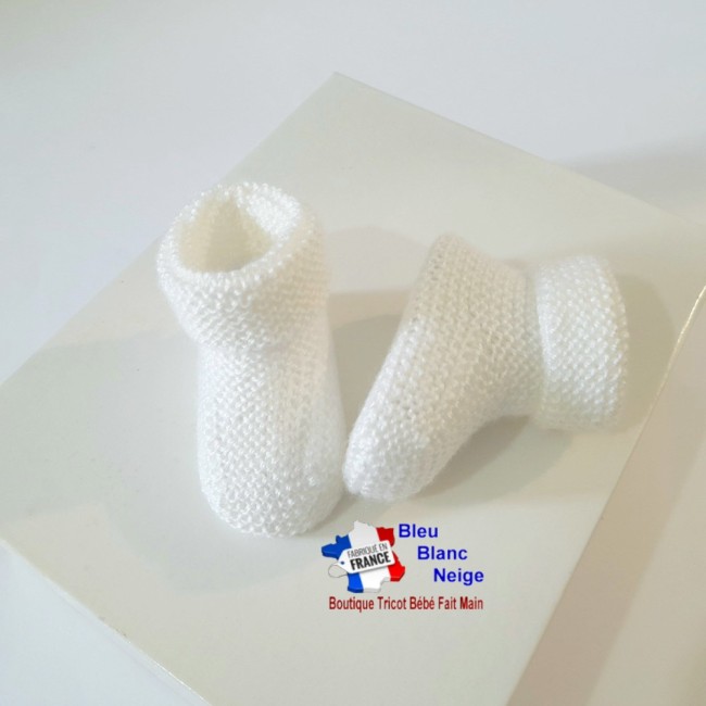 Chaussons tricot bébé tricoté main 