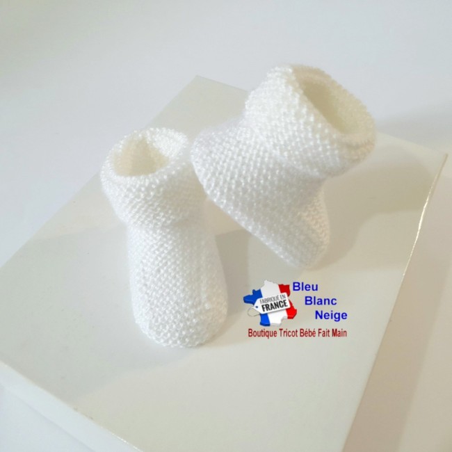 Chaussons tricot bébé tricoté main 