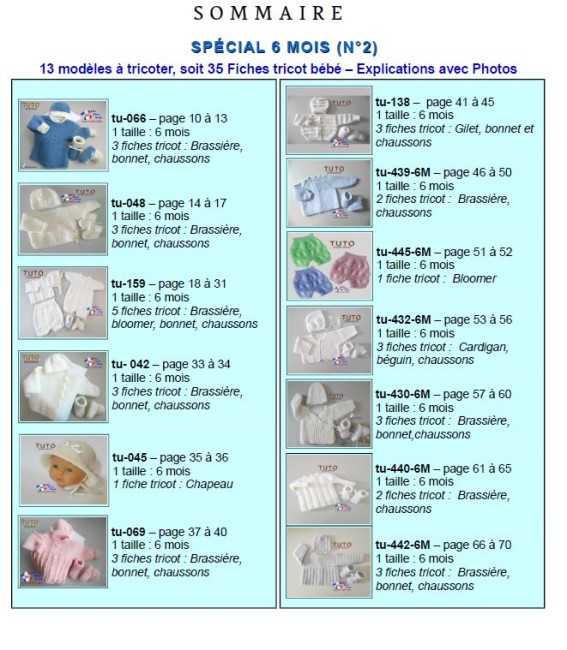 Livre tricot bébé en PDF 