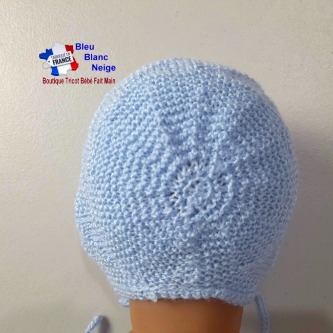 Béguin tricot bébé tricoté main