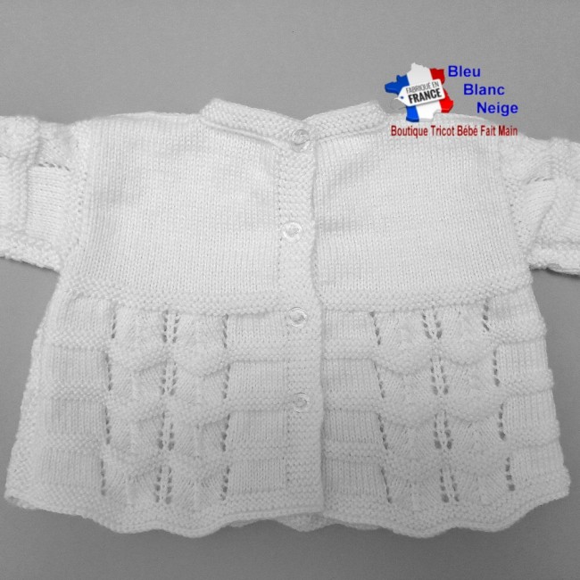 tu-229 - 3 mois ensemble layette tricot bebe a tricoter 07 Ensemble tricot bébé cadeau de naissance