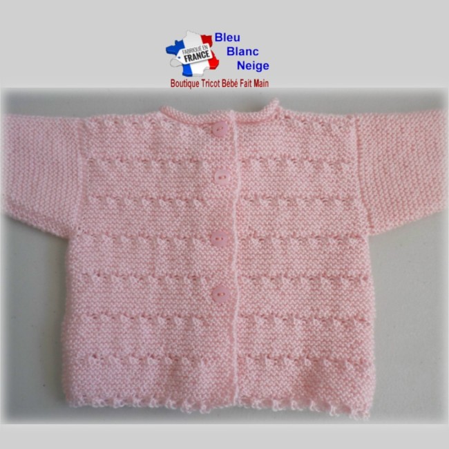 Brassière tricot bébé layette tricotée main