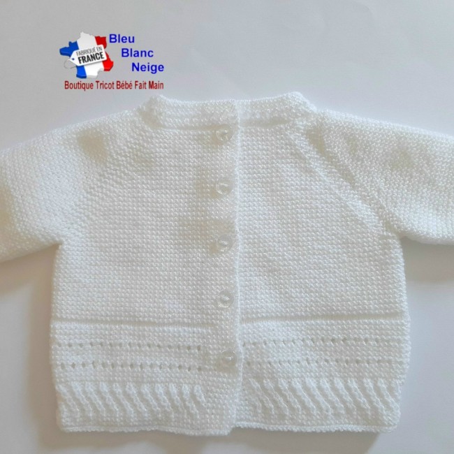 Ensemble tricot bébé 1 mois - Brassière Béguin chaussons - layette tricotée main - cadeau de naissance Ensemble layette bébé tricoté main