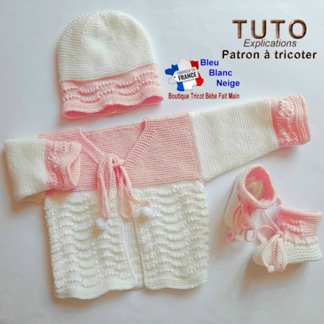 Brassière à tricoter layette tricot bébé