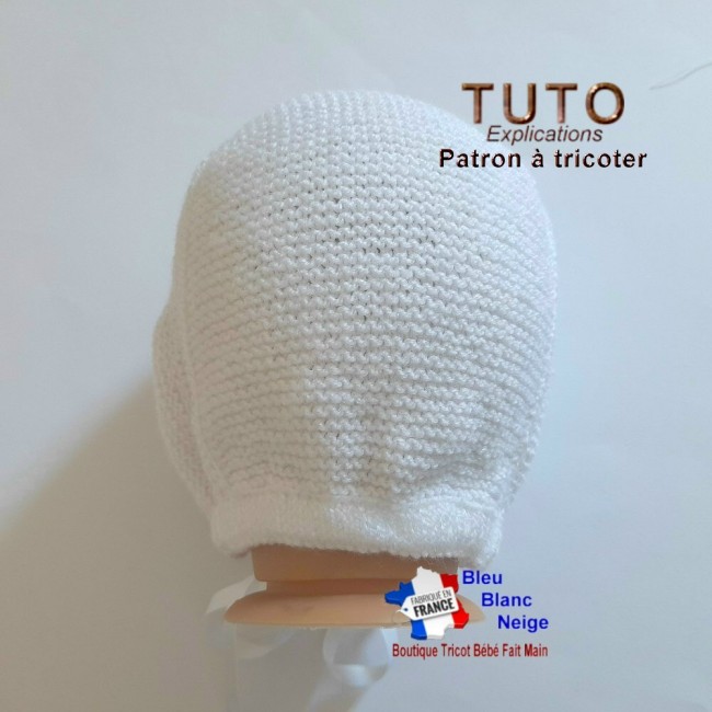 Patron tricot bébé – 1 mois - PDF - ensemble Brassière, Béguin et chaussons - modèle layette à tricoter - cadeau de naissance Patron à tricoter layette tricot bébé