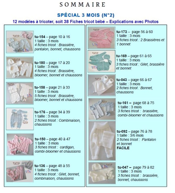 Livre tricot bébé en PDF - patrons à tricoter - layette tricotée main - tuto - explications à télécharger en PDF Livre tricot bébé en PDF