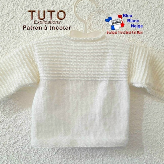 Patron tricot bébé – 6 mois - PDF - ensemble Brassière bonnet chaussons - modèle layette à tricoter - cadeau de naissance Patron à tricoter Layette tricot bébé