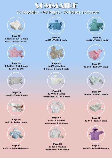 Livre tricot bébé en PDF